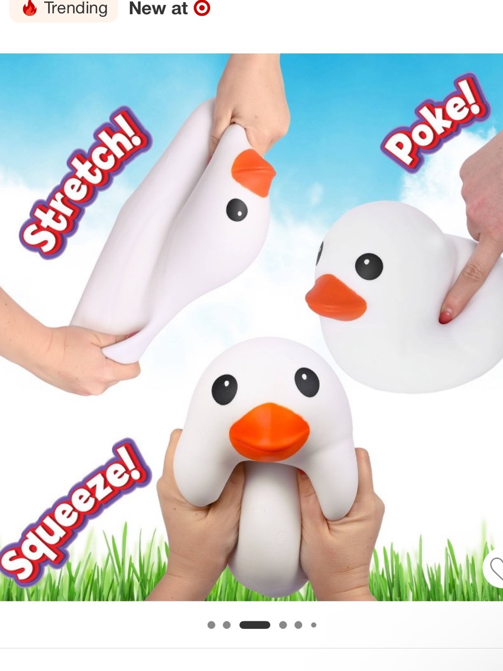 JUMBO Squishy Squeeezy White Duck by Sunny Days